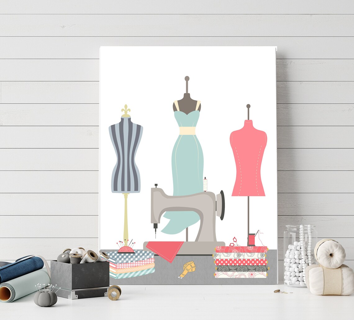 Sewing Room Printable Craft Room Art Sewing Print Home Decor | Etsy