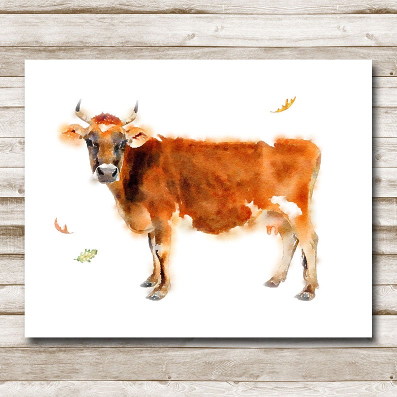 Cow Farmhouse Printable 5x7 8x10 11x14 16x20 Farmhouse Print - Etsy