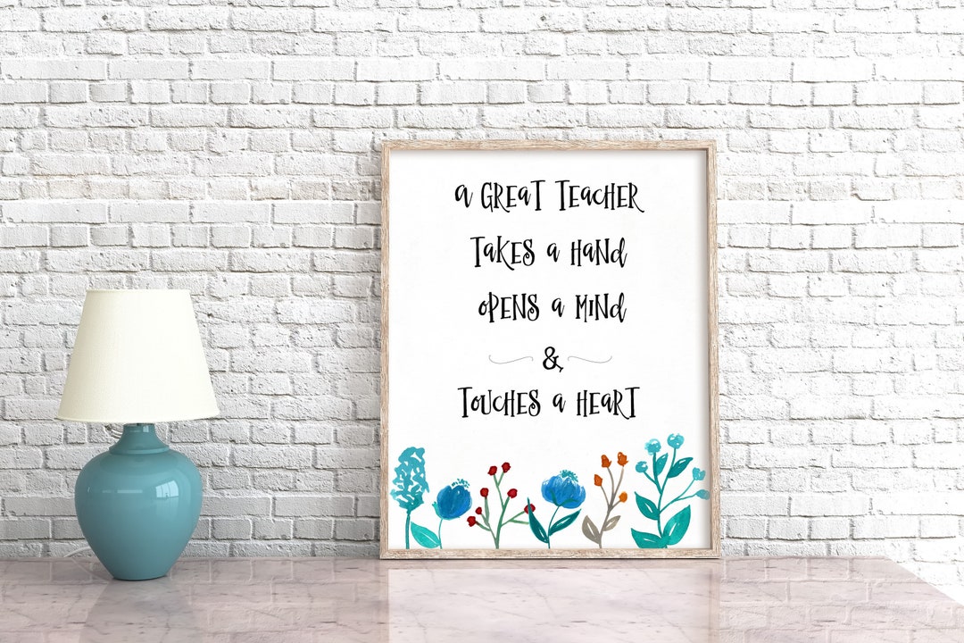 Teacher Printable Teacher Quote Motivational Quote Inspirational Quote ...