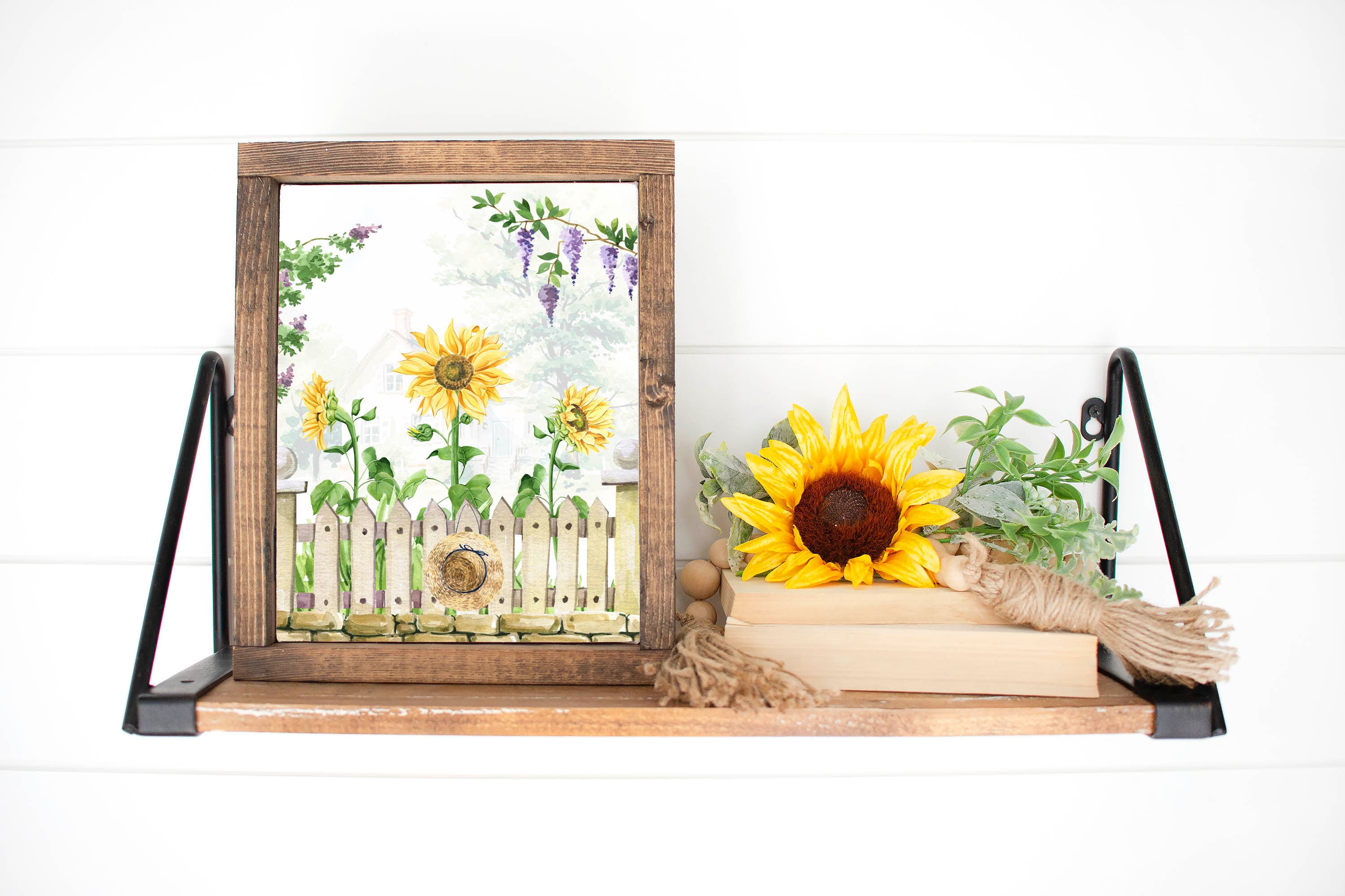 Sunflower Printable Wall Art Country Decor Summer Garden Cottage Decor ...