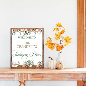 Thanksgiving Welcome Sign Printable Wall Art Dinner - Etsy