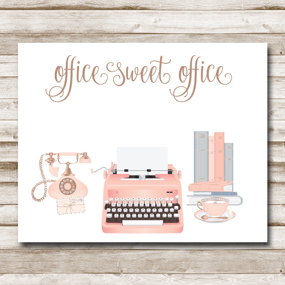 Office Sweet Office Printable 5x7 8x10 11x14 16x20 Vintage - Etsy