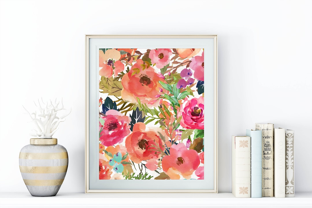 Floral Collage Printable Wall Art 5x7 8x10 11x14 16x20 Spring Wall ...