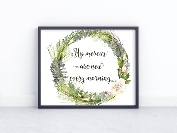 His Mercies Are New Every Morning Printable Calligraphy - Etsy