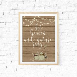Let Heaven and Nature Sing Printable Christmas Wall Print | Etsy