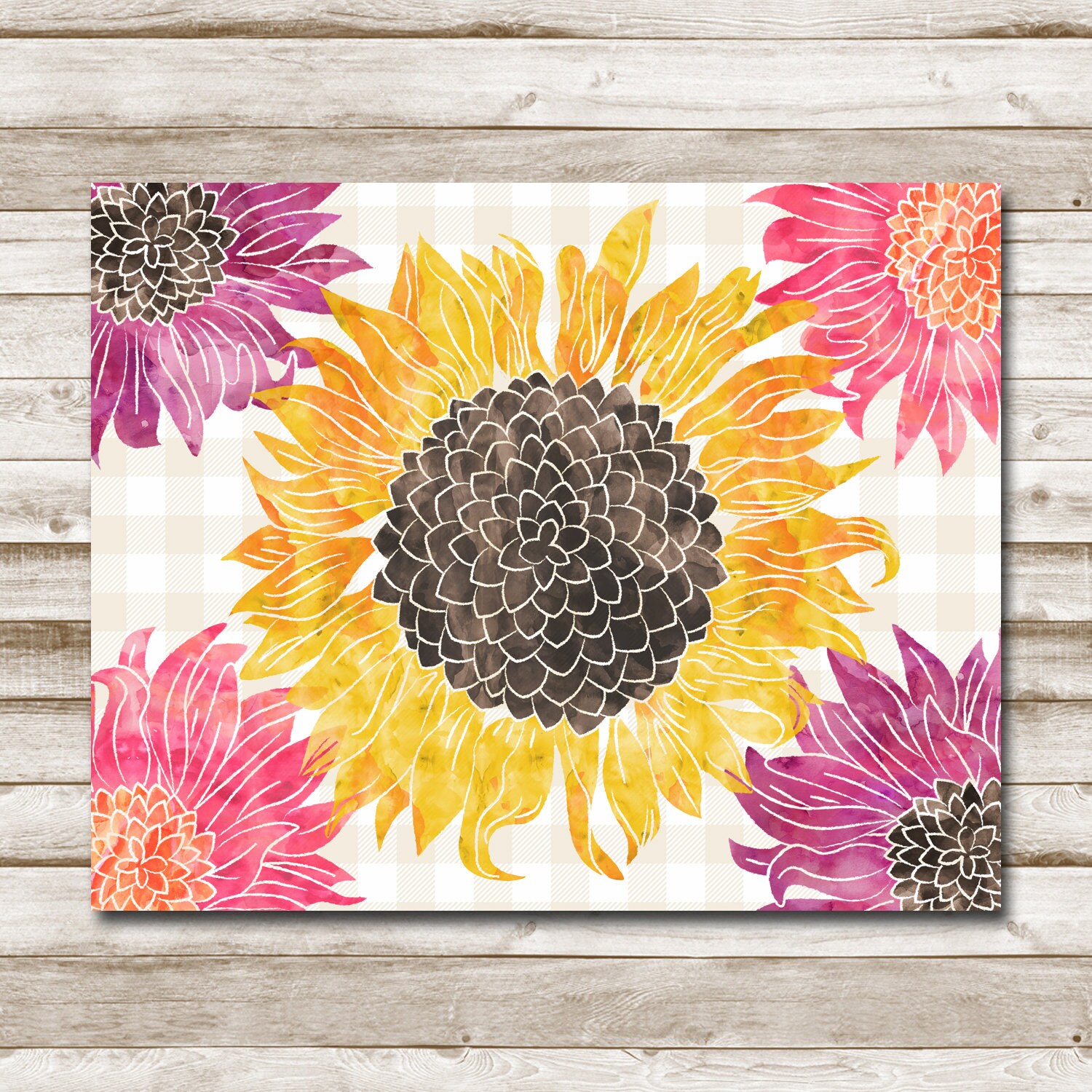 Sunflower Printable Watercolor Buffalo Plaid Floral Print House Decor Place of work Decor Sunflower Nursery 5x7 8x10 11x14 16x20 Staging Decor photograph regarding Sunflower Printable referred to as Sunflower Printable Watercolor Buffalo Plaid Floral Print Dwelling Decor Office environment Decor Sunflower Nursery 5x7 8x10 11x14 16x20 Staging Decor