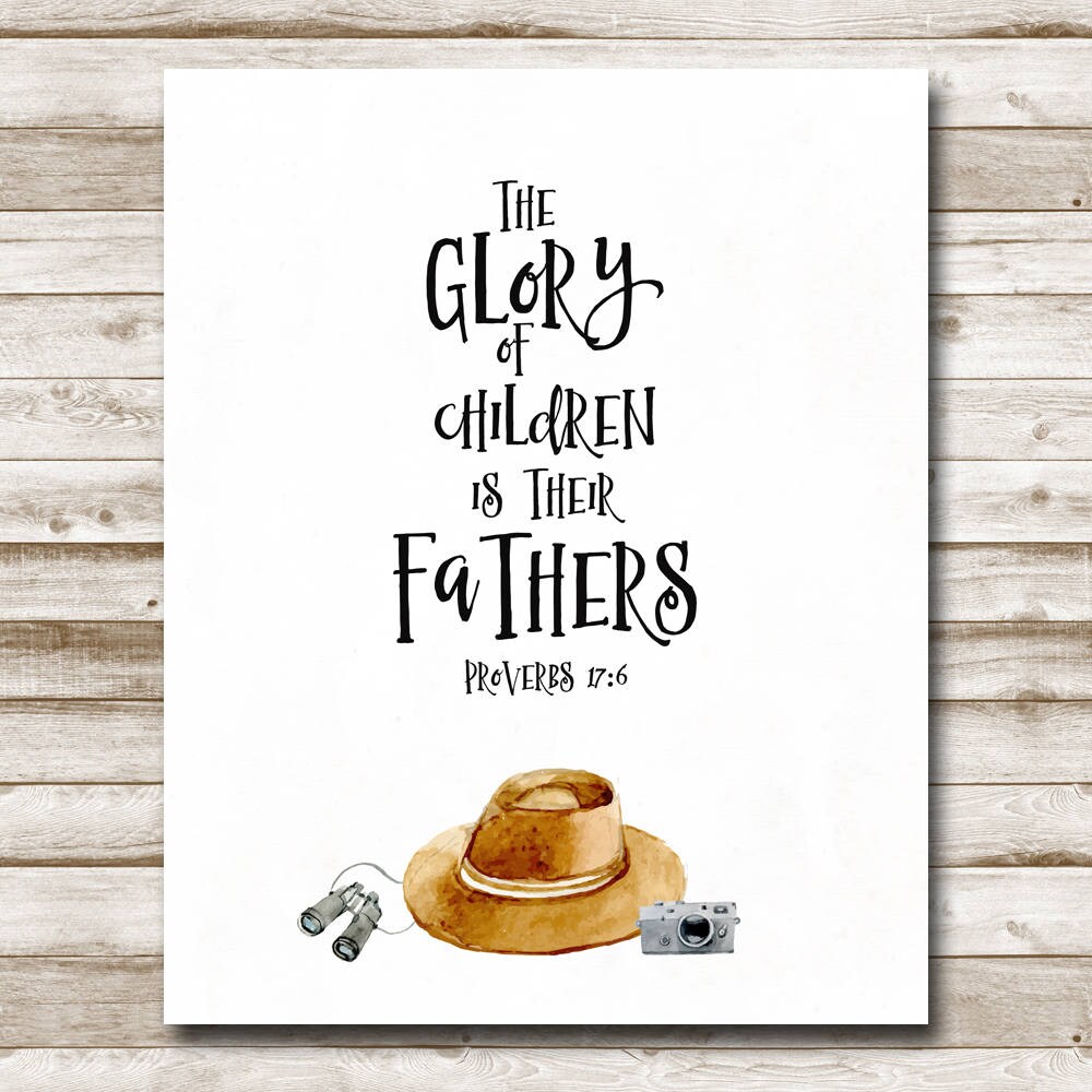 Proverbs 17:6 Printable Scripture Art Bible Verse Wall Art | Etsy