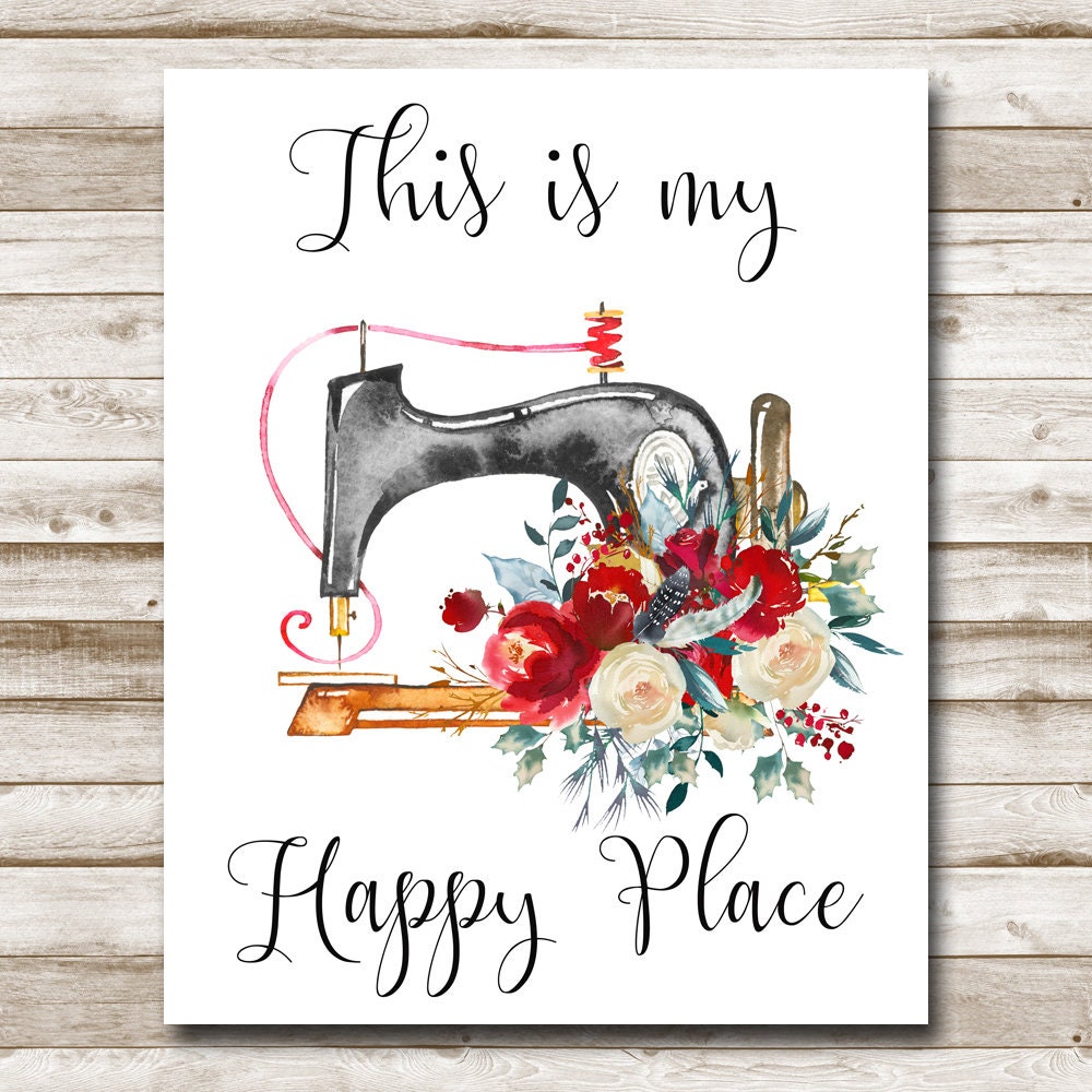 Download This Is My Happy Place Printable Craft Room Sign Sewing ...