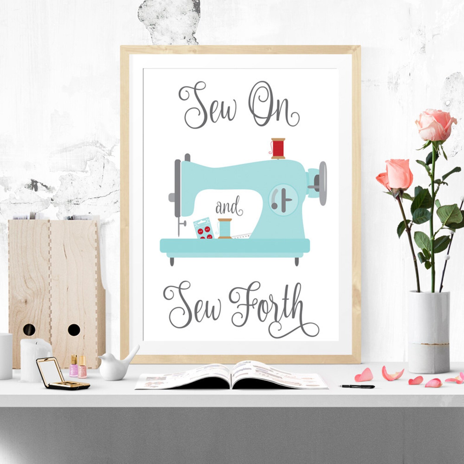 Sew on and Sew Forth Printable Craft Room Sign Sewing Room Etsy Canada