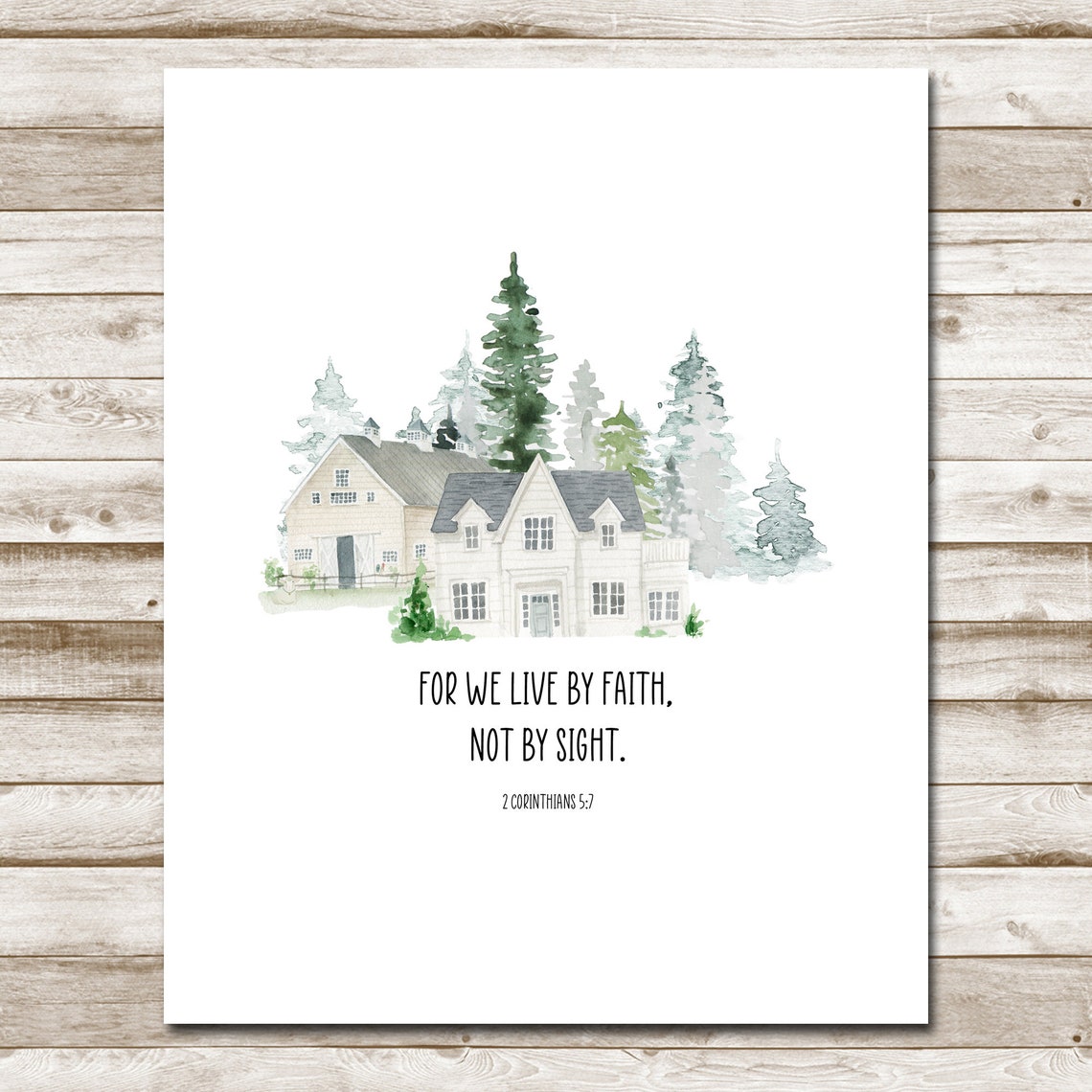 2 Corinthians 5:7 Printable for We Walk by Faith Not by Sight - Etsy