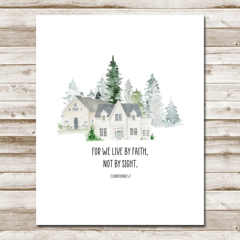 2 Corinthians 5:7 Printable for We Walk by Faith Not by Sight - Etsy