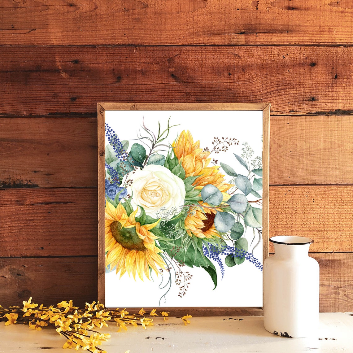 Sunflower Bouquets Printable Set Home Decor Set of 3 8x10 Home - Etsy