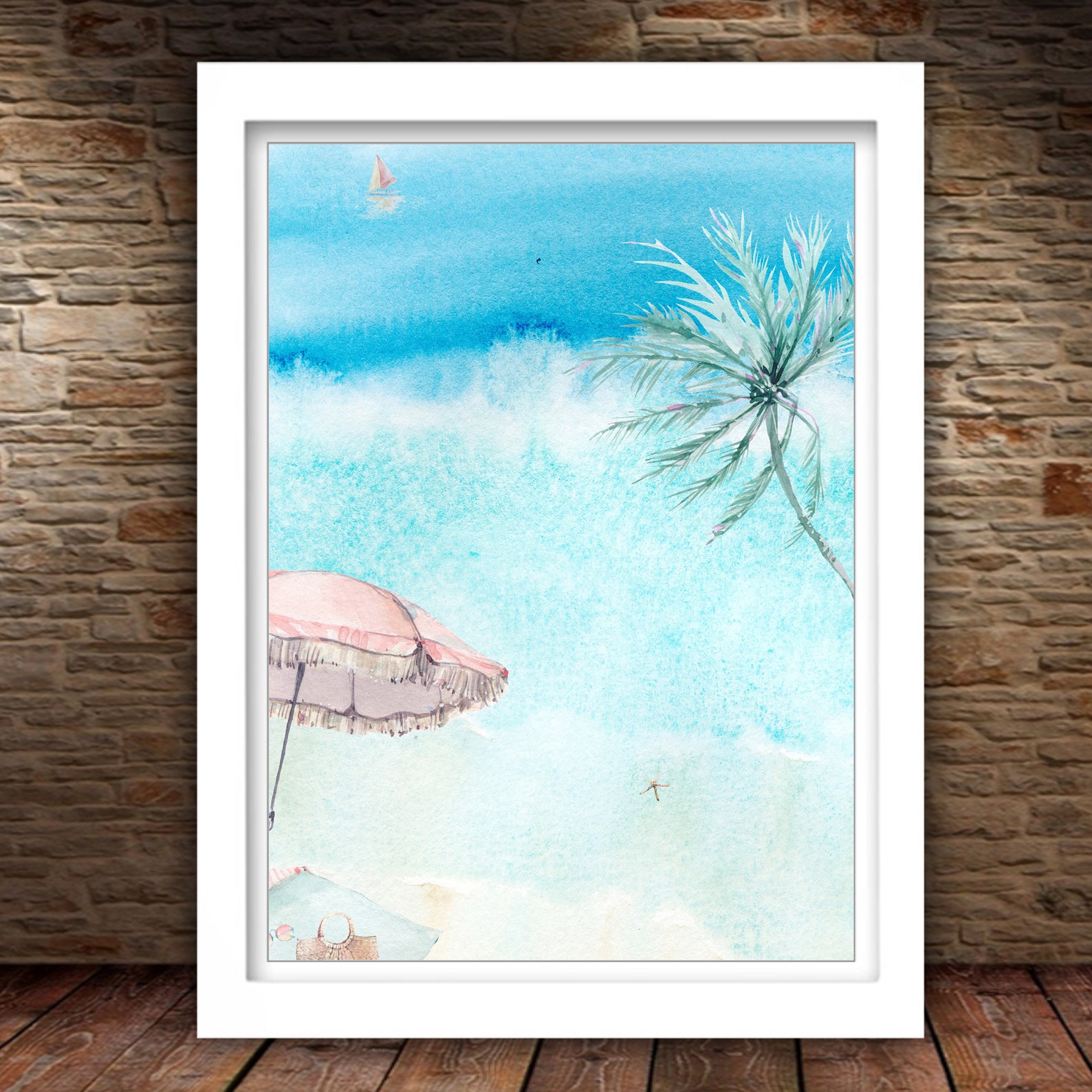 Beach Day Printable Wall Art Print Coastal Wall Art Home Decor  Etsy