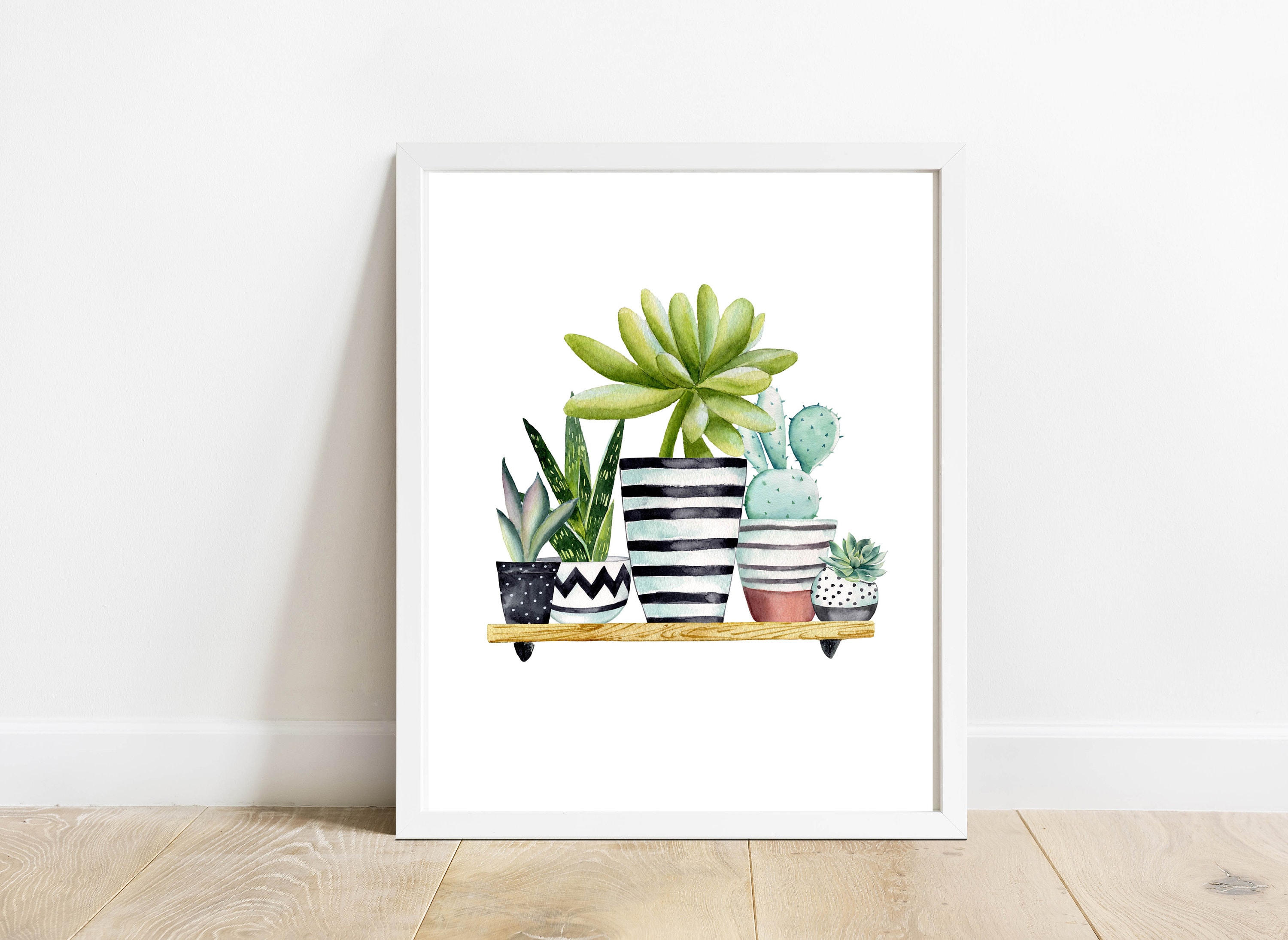 Potted Succulent Prints | Set of 3, Botanical Gallery Wall Art ...