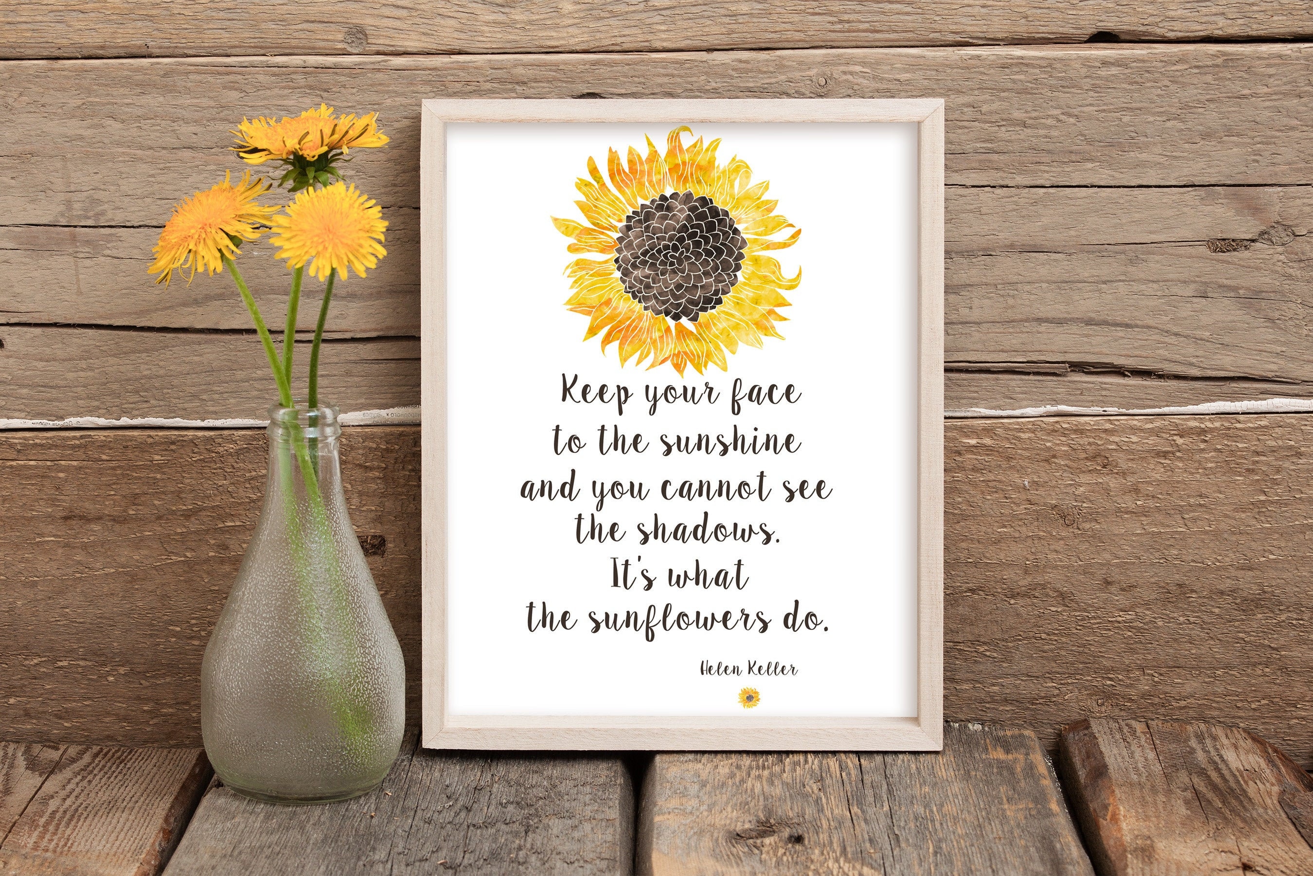 Helen Keller Sunflower Quote Sunflower Printable Helen Keller Quote 4X6 5X7 8X10 11X14 | Etsy India