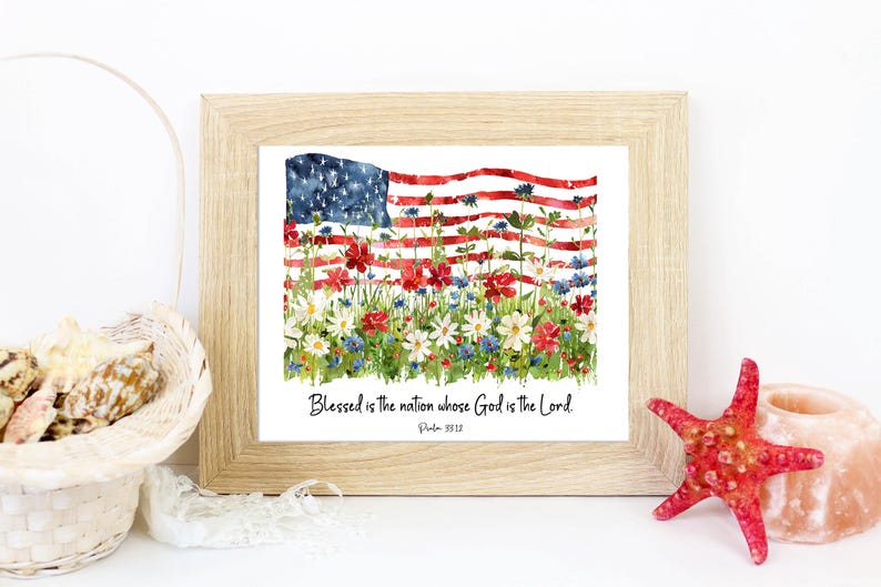 Psalm 33:12 | Blessed is the Nation, Printable Art, Patriotic Americana ...