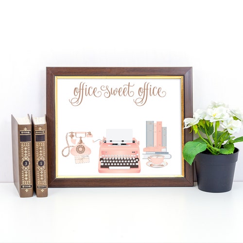 Office Sweet Office Printable 5x7 8x10 11x14 16x20 Vintage - Etsy