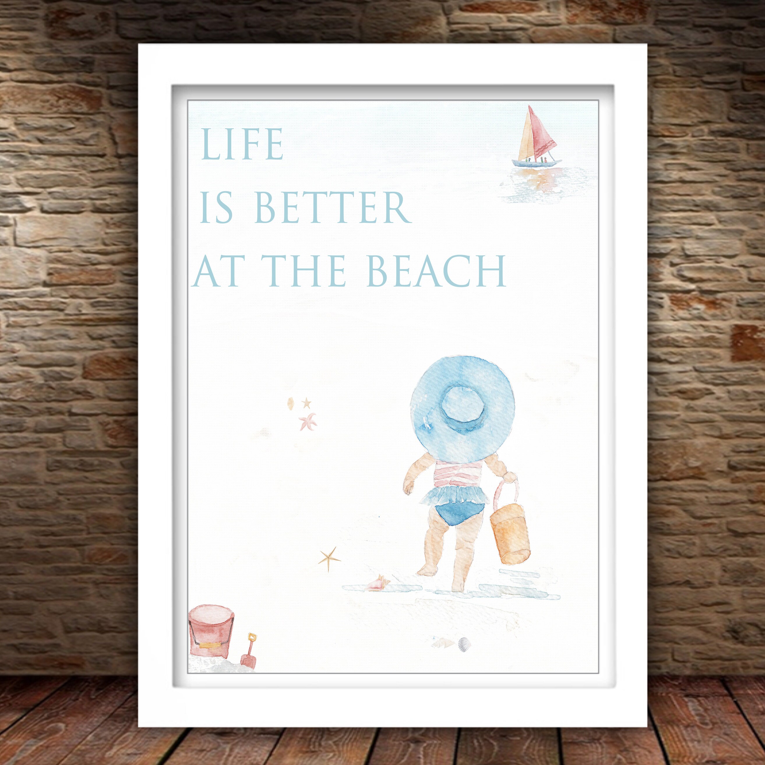 Life is Better at the Beach Printable Wall Art Print Home Etsy