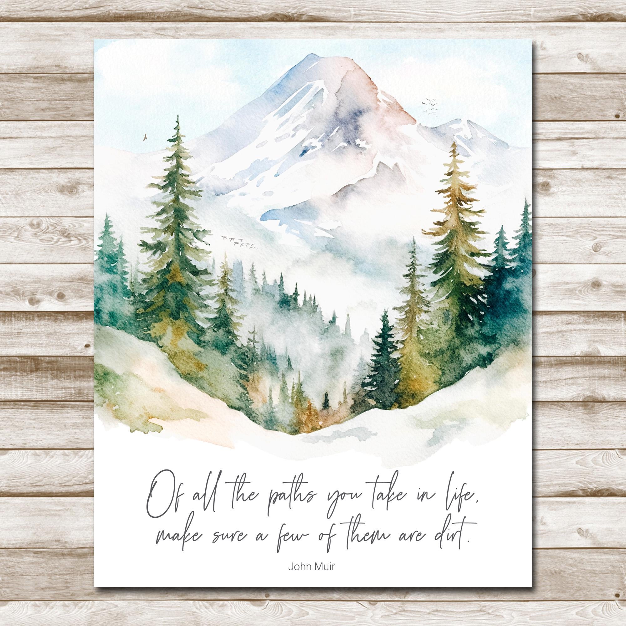 John Muir Quote Print, Forest Mountain Art (digital Download) - Etsy