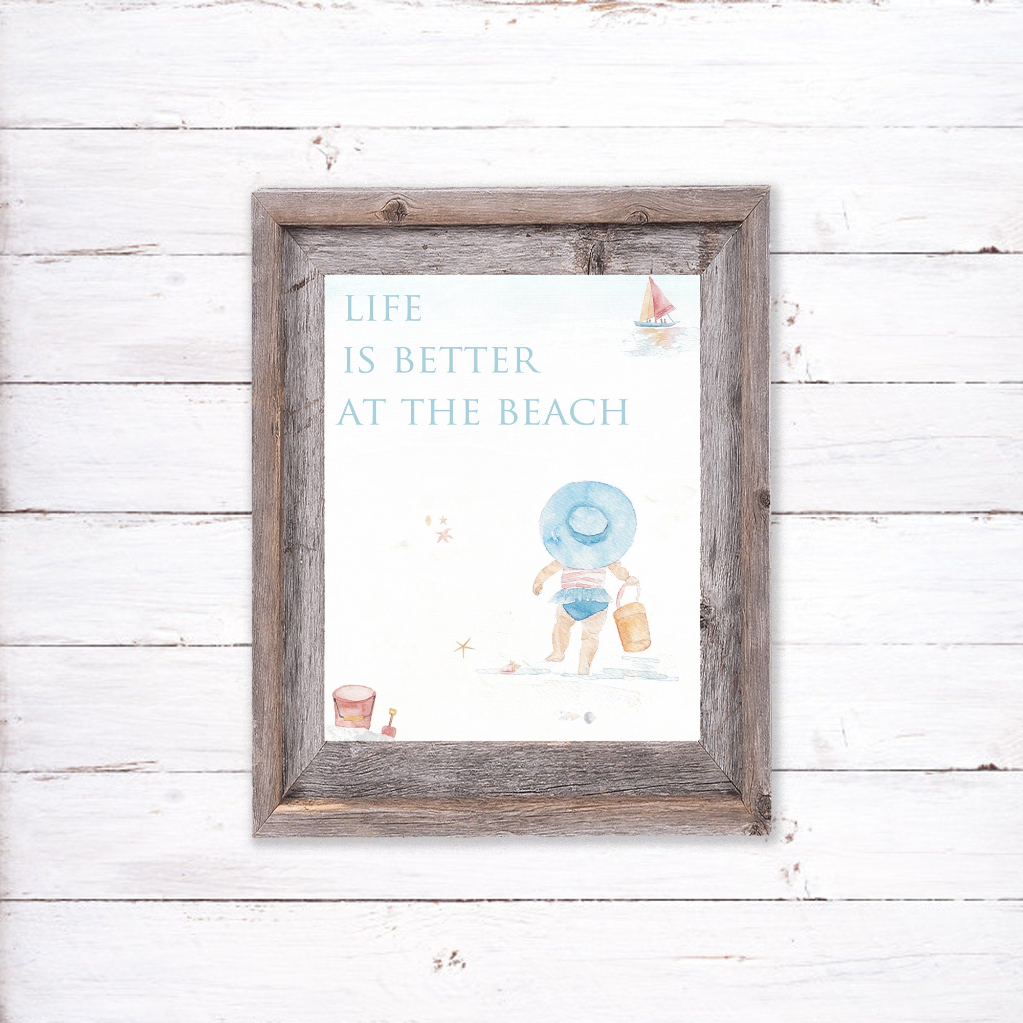 Life is Better at the Beach Printable Wall Art Print Home Etsy