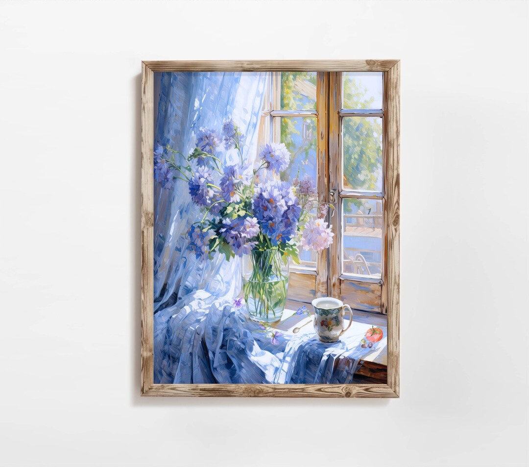 Purple Floral Printable Wall Art Home Decor 5x7 8x10 11x14 16x20 ...