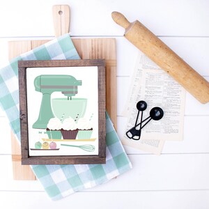 Vintage Mixer | Mint Kitchen, Printable Art, Baking Print, Kitchen Wall Art, Bakery Sign (Digital Download) image 7