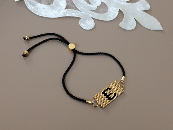 etsy letter bracelet