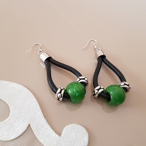 Leather Open Hoop Earrings Beaded Earrings Teardrop Jewelry,Top Selling Items