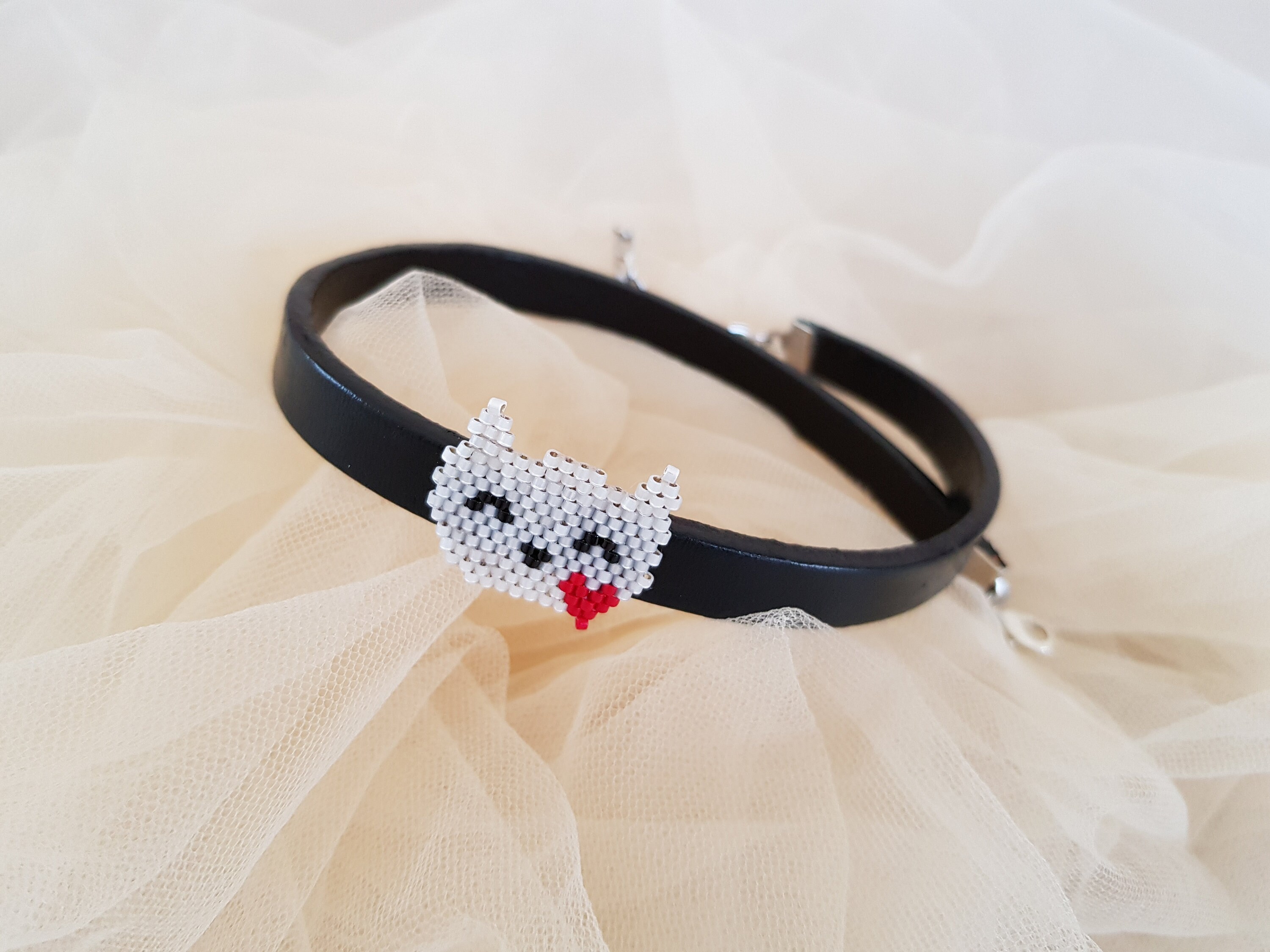 Cat Necklace Collar Choker Pet Jewelry Cat Owner Gift Etsy