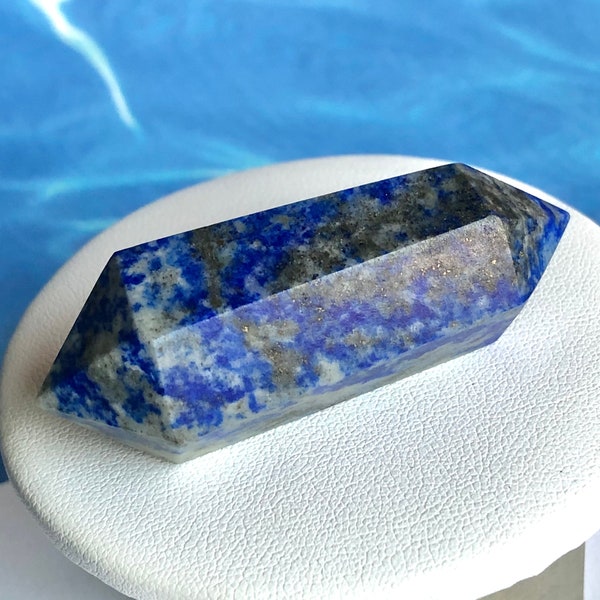 Lapis Lazuli Wand - Rich Blue Mineral - with Pyrite - India