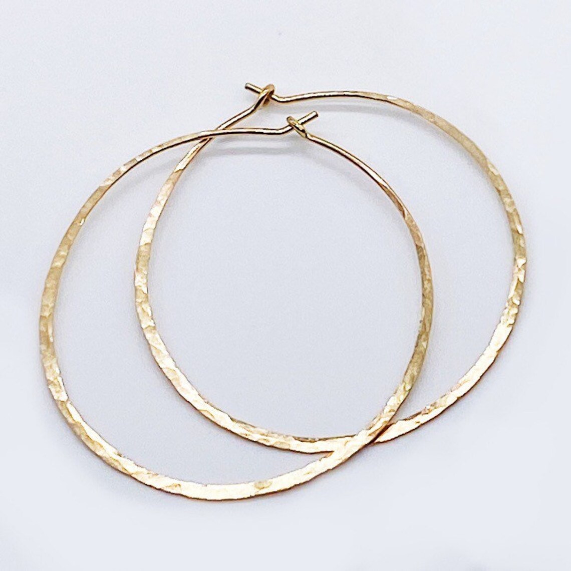 Gold hoop earrings 1.5 inch Clearance