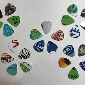 Upcycled Guitar Picks Plectrums - Lots of Five