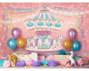 Carousel Backdrop Etsy Carousel Backdrop Etsy