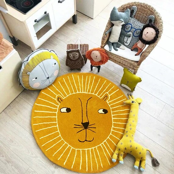 Lion Rug Nursery mat nursery rug baby mat nursery play mat 100cm Il_570xn