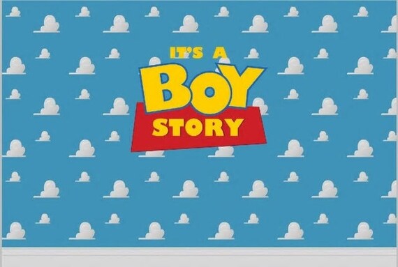Toy Story Baby Shower Backdrop Birthday Boy Baby Shower Event Backdrop Photography banner 7ft x 5ft Il_570xn