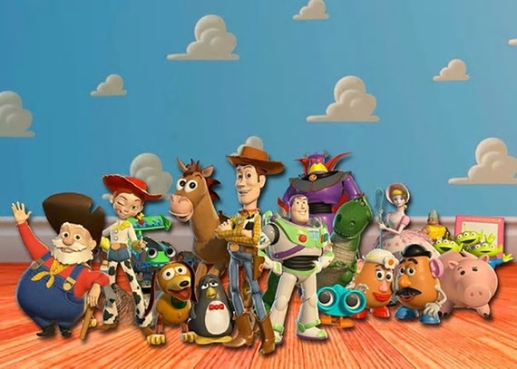 Toy Story Backdrop Birthday Party Event Backdrop Photography baby Birthday banner 5ft x 7ft Printed Il_570xn