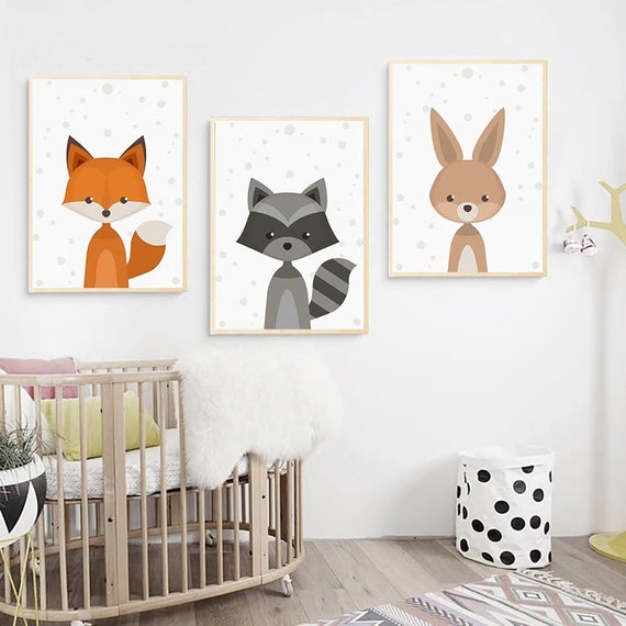 Forest Animal Prints Kids Prints Childrens Wall Art Nursery Decor Kids Wall Art Nordic Art Printed Set Of 6 By Claudia Parker Designs Catch My Party