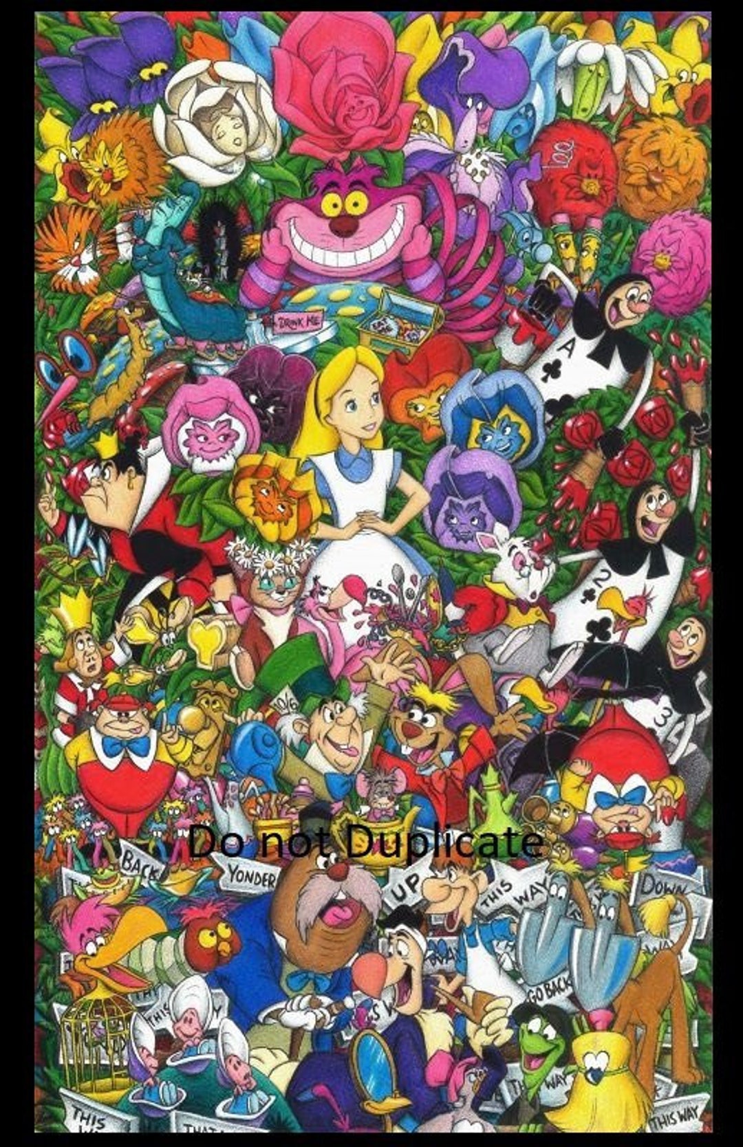 Dessin Alice Au Pays Des Merveilles En Couleur 11 x 17 Alice au pays des merveilles Disney Montage dessin au - Etsy Canada