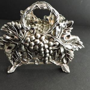 Silver Grapes Knife Holder Godinger Vintage Flatware Buffet Utensil Serving Rack GreenTreeBoutique
