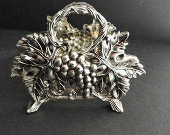 Silver Grapes Knife Holder Godinger Vintage Flatware Buffet Utensil Serving Rack GreenTreeBoutique