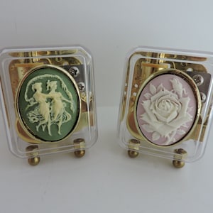 Clear Acrylic Floral Music Box Pastel Rose Ladies Musical Decor GreenTreeBoutique
