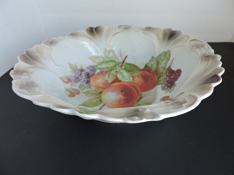 Germany Antique Porcelain Fruit Bowl Vintage China Floral Etsy