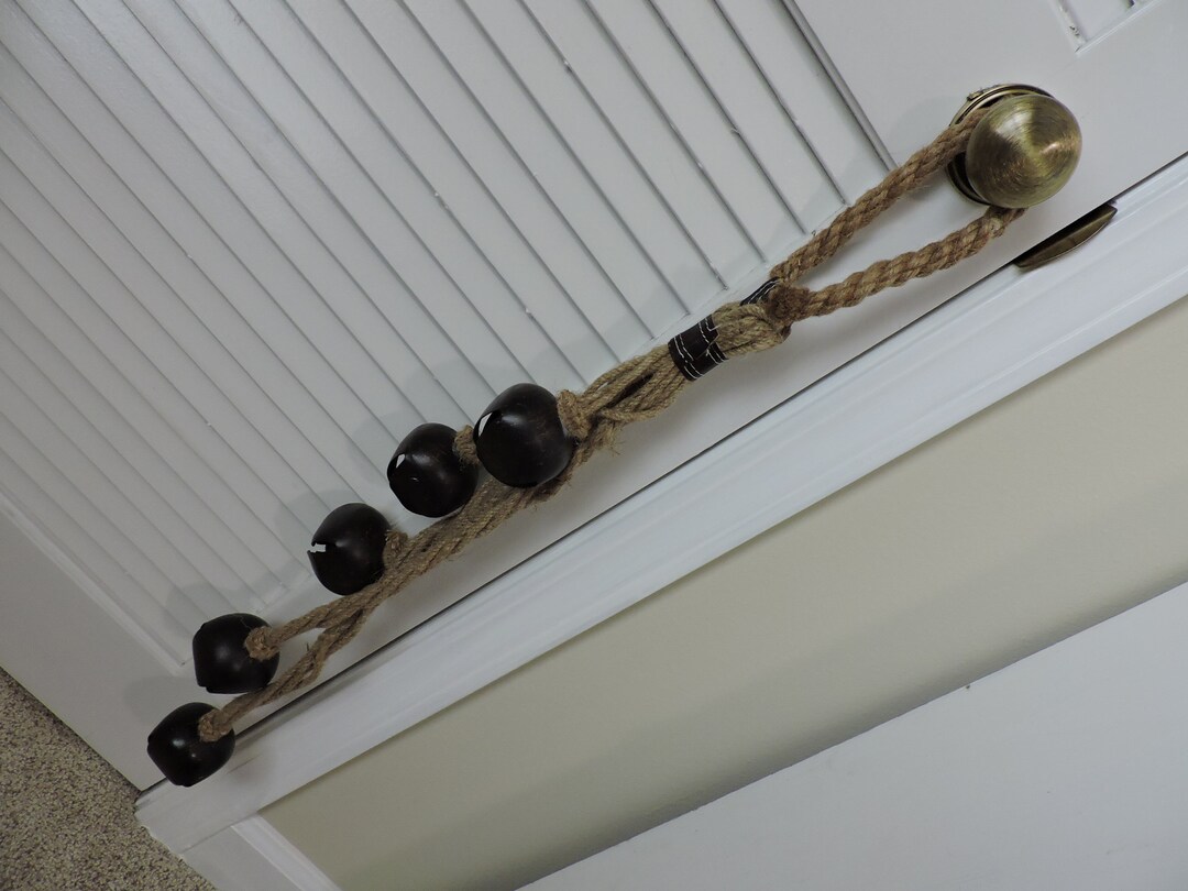 Jingle Bells on Rope Door Hanger Vintage Winter Holiday Noise Maker