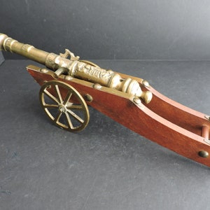 Vintage Brass Cannon Office Bookshelf Decor Military Memorabilia GreenTreeBoutique