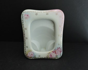 Marco de fotos de cerámica vintage con diseño floral de GreenTreeBoutique