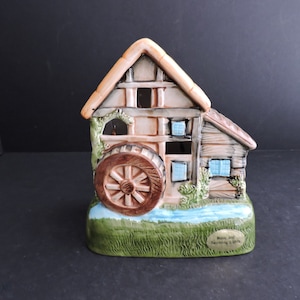 Vintage Mill House Musical Ceramic Music Bookshelf Decor Display GreenTreeBoutique