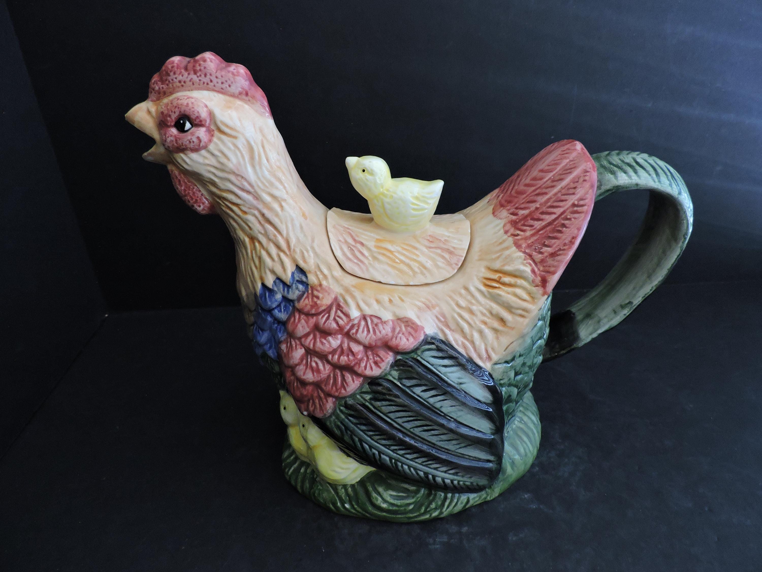 Vintage Chicken Pitcher - Etsy
