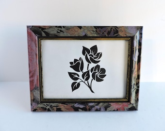 Vintage Floral Picture Frame with Easel Decorative Photo Holder GreenTreeBoutique