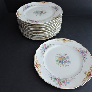 Bavaria Germany Floral Salad Plates Set Kratheium Selb Vintage Serving Plate Kitchen China Decor Set Prop GreenTreeBoutique
