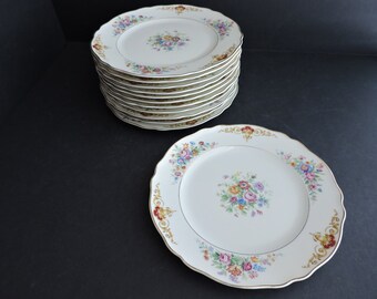 Bavaria Germany Floral Salad Plates Set Kratheium Selb Vintage Serving Plate Kitchen China Decor Set Prop GreenTreeBoutique